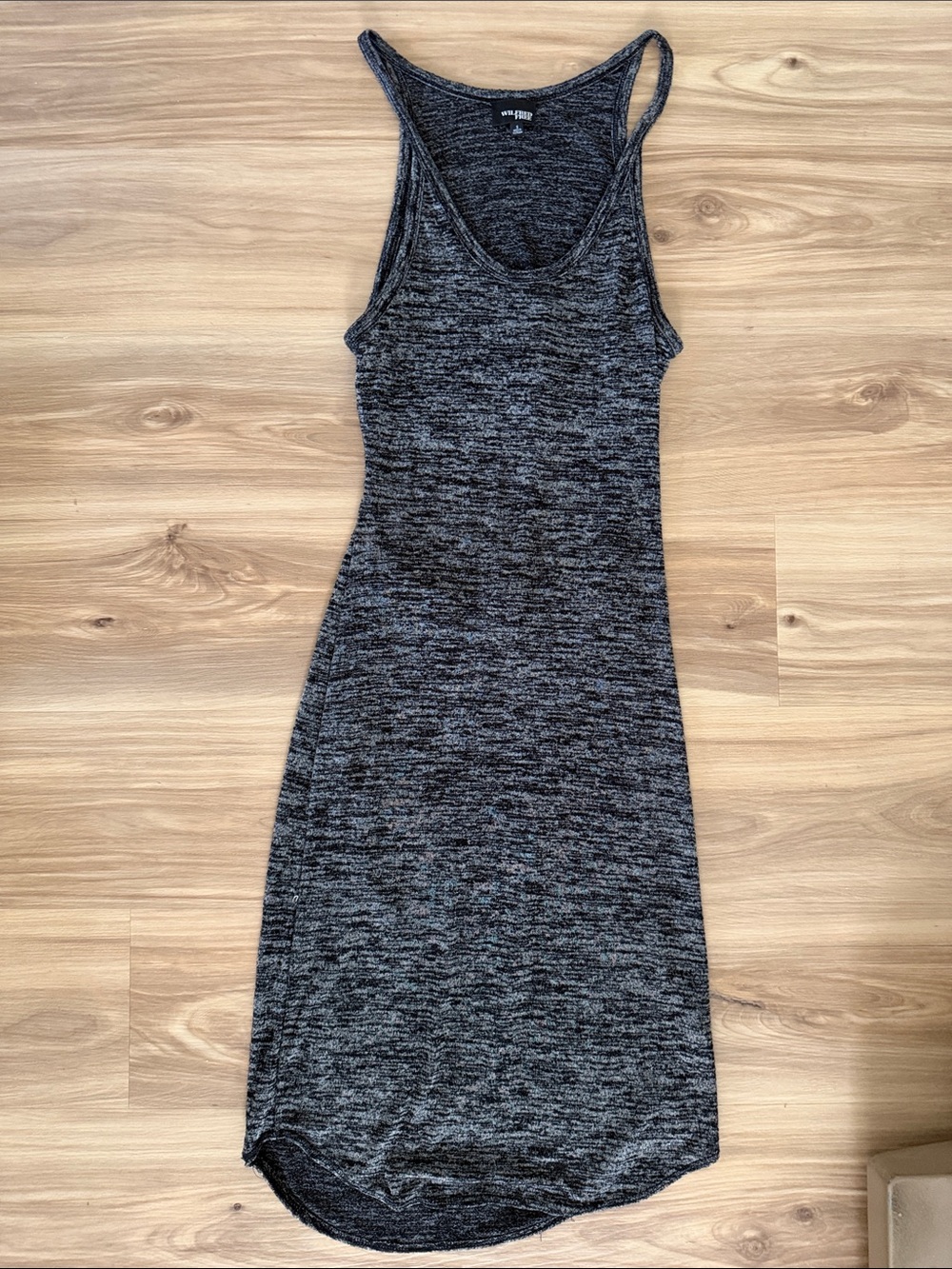 Wilfred Heathered Charcoal Midi Tank Dress